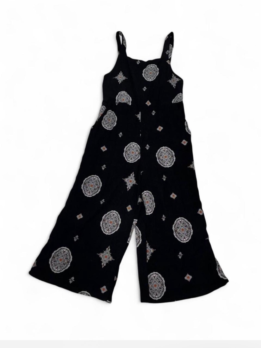 Lira Black Printed Wide-Leg Jumpsuit